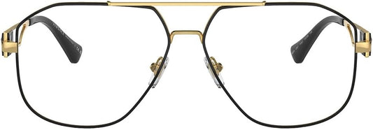 Versace VE1287 1443 Eyeglasses 57mm Black Gold / Clear Demo Lens