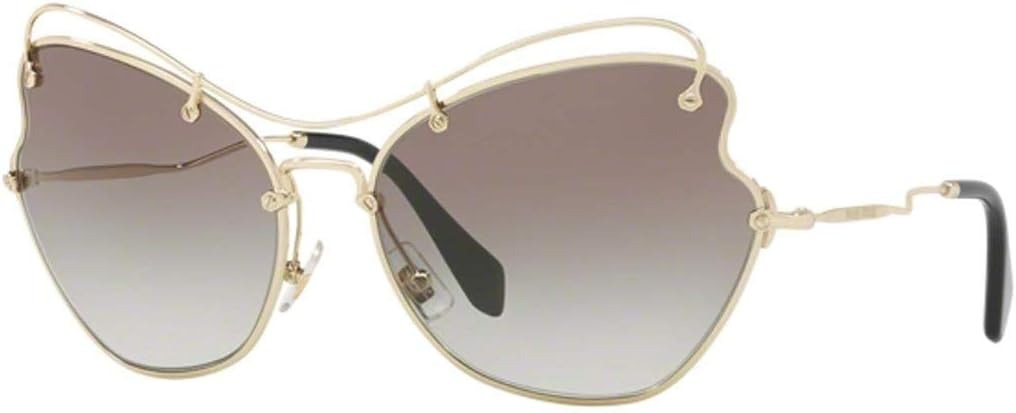 Miu Miu Sunglasses MU56RS ZVN0A7 61mm Pale Gold / Grey Gradient Lens
