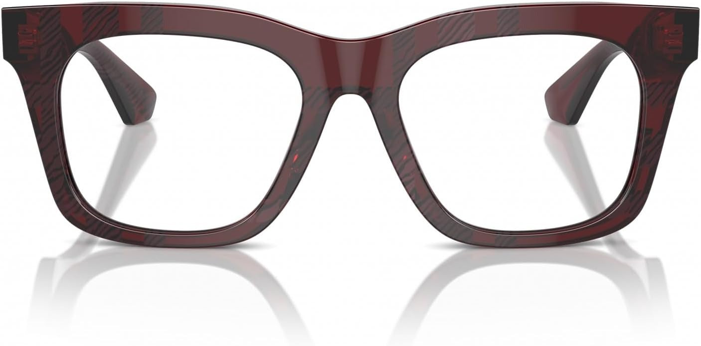 Burberry BE2407 4115 Eyeglasses 49mm Red Check / Clear Demo Lens