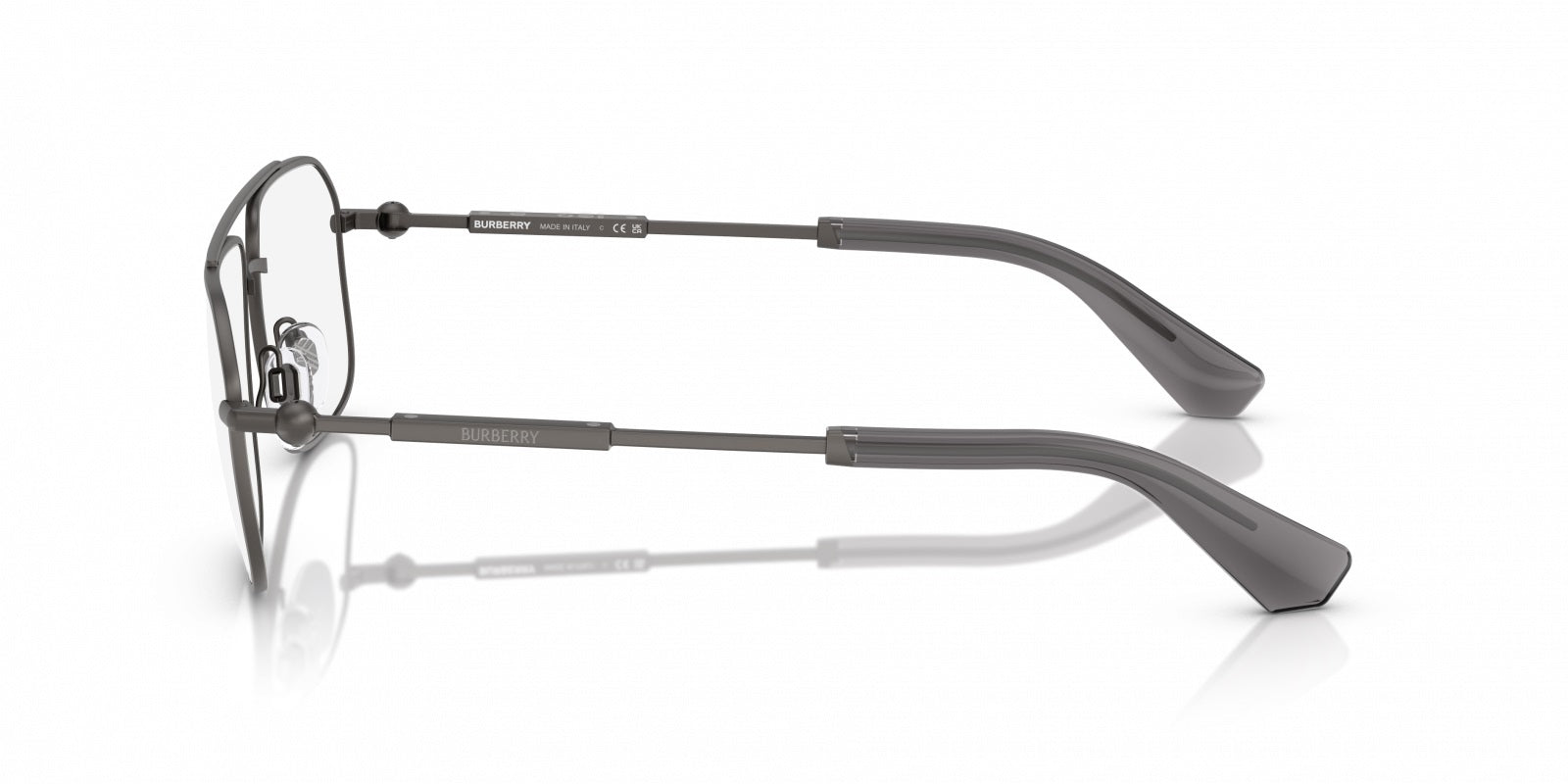 Burberry BE1391 1316 Rectangle Eyeglasses 58mm Grey / Clear Demo Lens