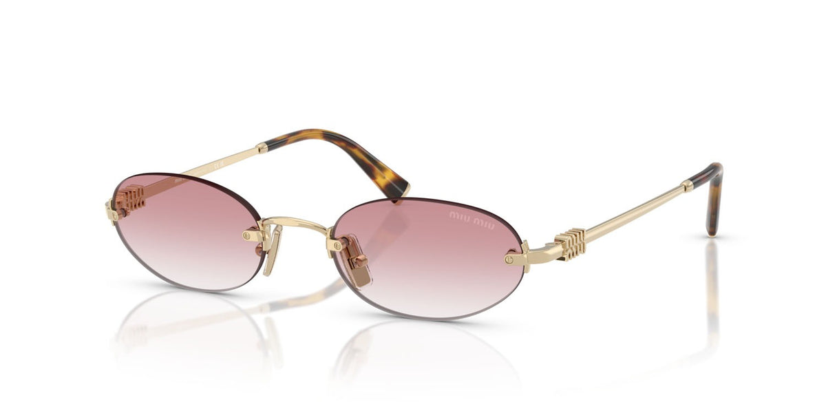 Miu Miu MUA54S ZVN70O Sunglasses 51mm Pale Gold / Light Pink Gradient Lens