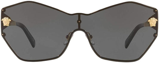 Versace VE2182 100287 Sunglasses Gold / Dark Grey Lens