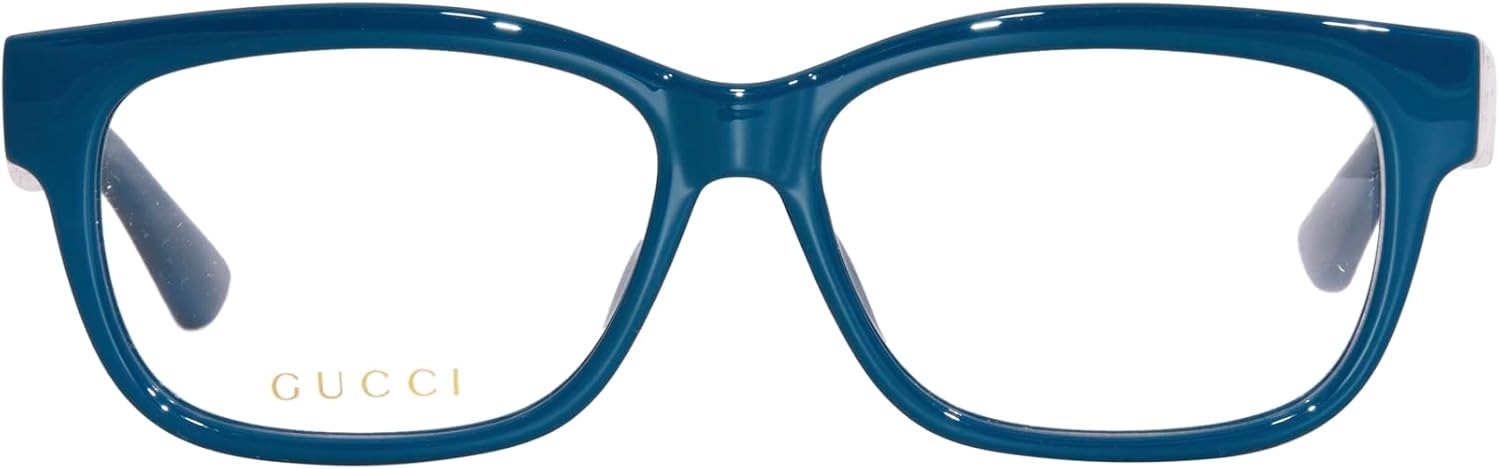 Gucci GG1341O 003 Eyeglasses 55mm Blue / Clear Demo Lens