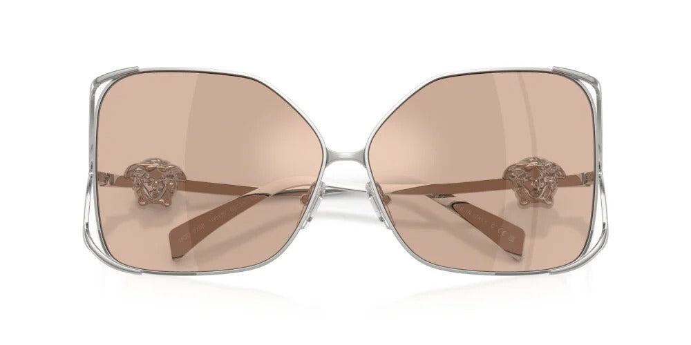 Versace Sunglasses VE2288 1001/5 62mm Silver / Light Pink Mirror Silver Lens