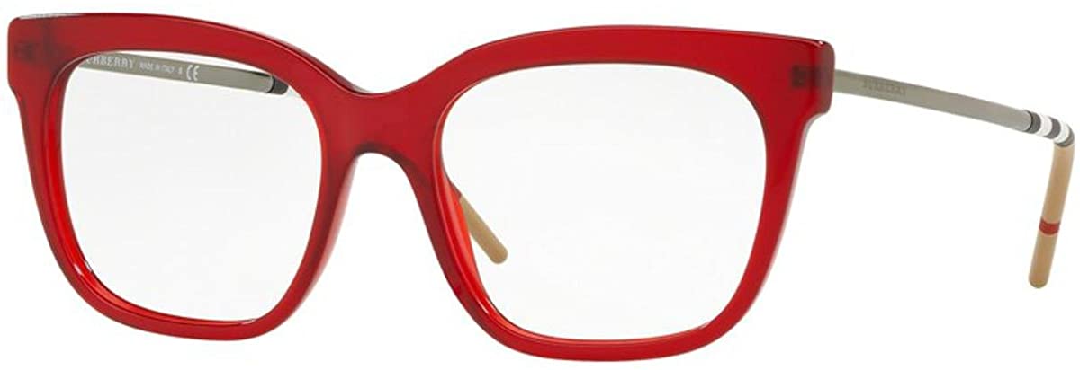 Burberry Square Eyeglasses BE2271 3495 54mm Red / Demo Lens [54-17-140]