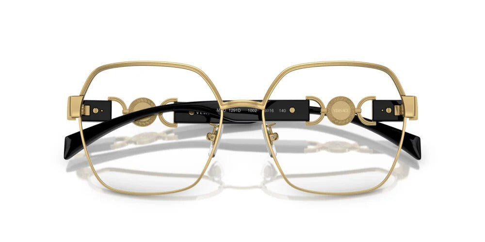 Versace VE1291D 1002 Eyeglasses 56mm Gold / Clear Demo Lens
