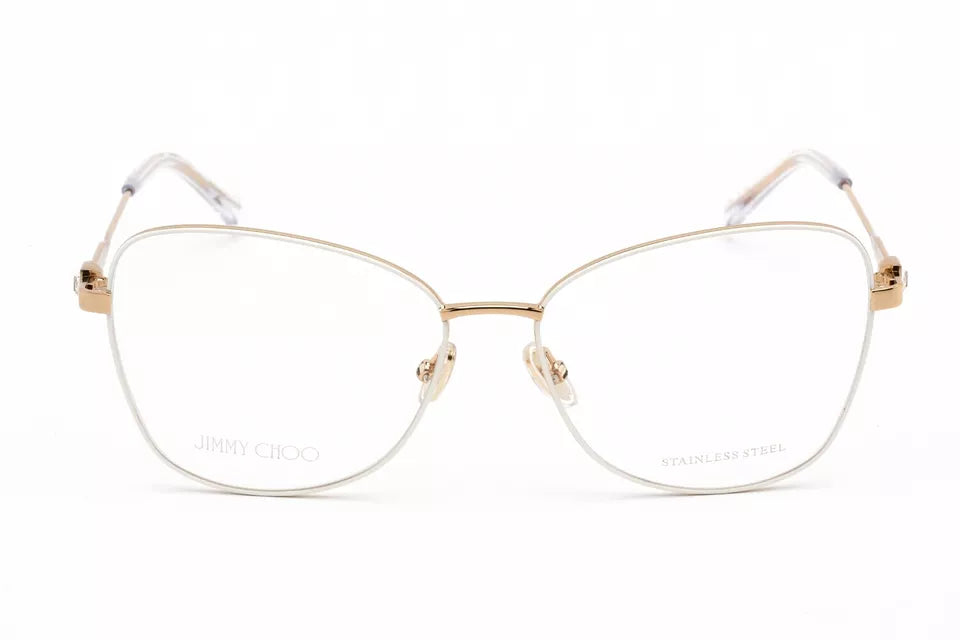 Jimmy Choo Eyeglasses JC304 OIJS 56mm Ivory Gold / Demo Lens