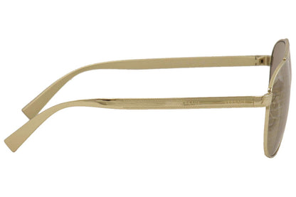 Versace Sunglasses VE2209 1252V3 Pale Gold / Brown Tamp Versace Silver Gold