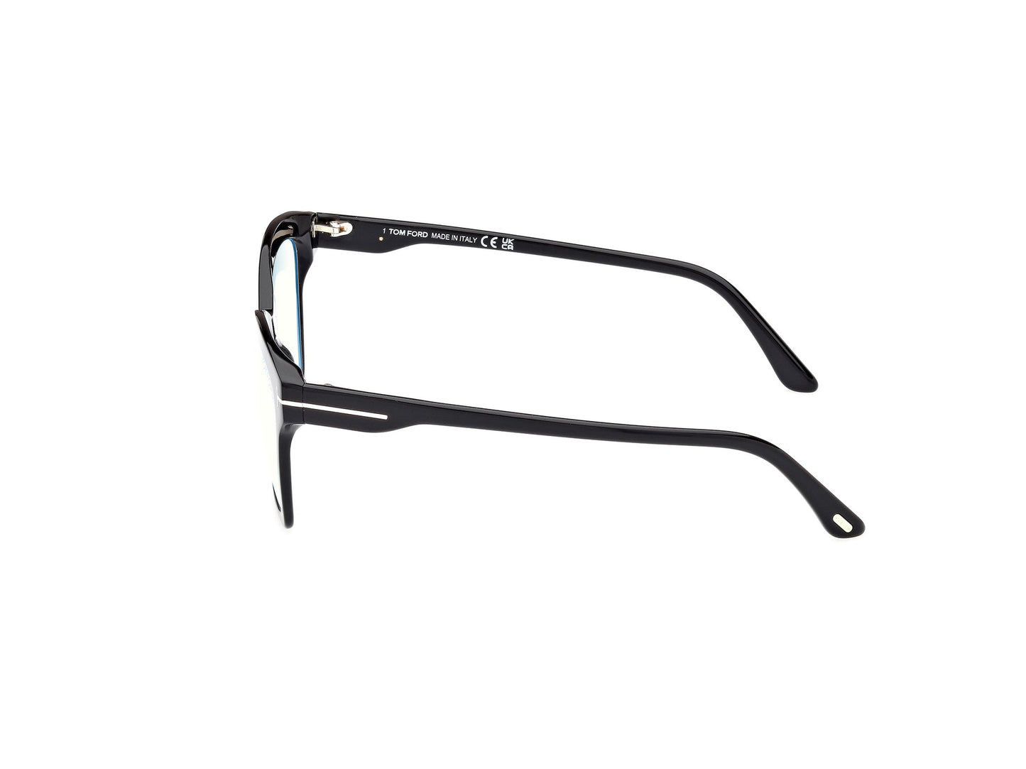 Tom Ford Eyeglasses FT5965-B 001 53mm Black / Blue Filter Lens
