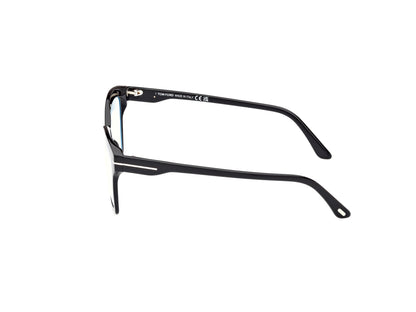 Tom Ford Eyeglasses FT5965-B 001 53mm Black / Blue Filter Lens