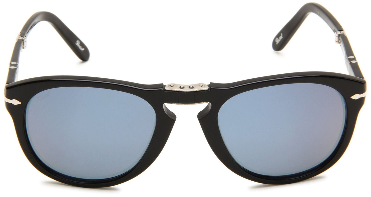 Persol Steve McQueen Sunglasses PO714SM 95/56 52mm Black / Blue Lens