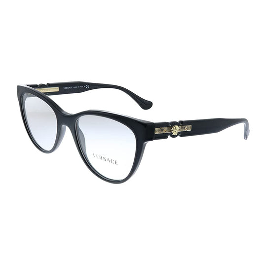 Versace VE3304 GB1 Eyeglasses 53mm Black / Clear Demo Lens