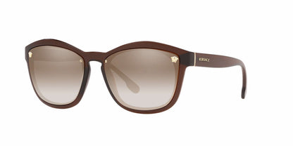 Versace Sunglasses VE4350 53126E Brown / Clear Gradient Brown Mirror Gold Lens