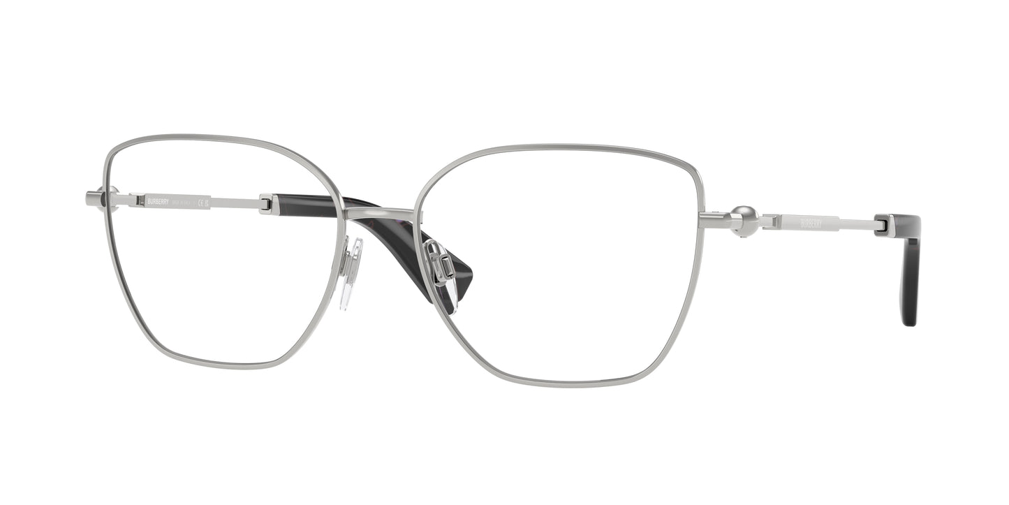 Burberry BE1390 1005 Eyeglasses 56mm Silver / Clear Demo Lens