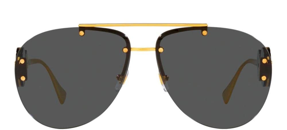 Versace Sunglasses VE2250 100287 63mm Gold / Dark Grey Lens