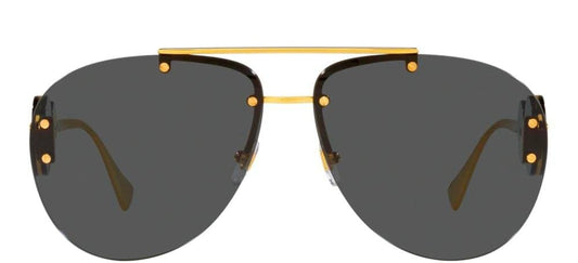 Versace Sunglasses VE2250 100287 63mm Gold / Dark Grey Lens