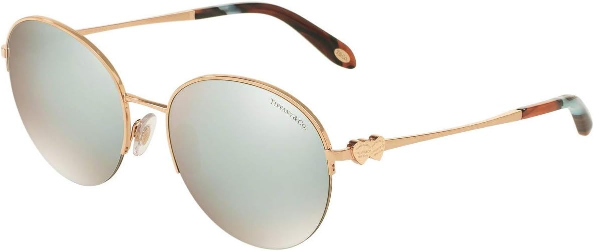 Tiffany & Co Sunglasses TF3053 610964 56mm Rose Gold / Silver Mirror Lens