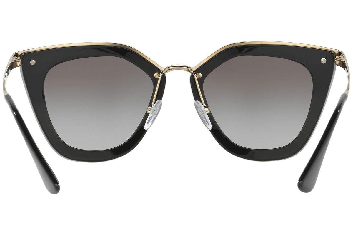 Prada SPR 53SS 1AB-0A7 Cat Eye Sunglasses Black/Grey Gradient Lens