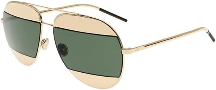 Dior Sunglasses DIORSPLIT1 00085 59mm Gold / Gold Mirror Green Lens