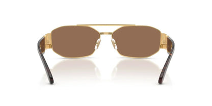 Versace VE2287 100273 Sunglasses 58mm Gold Havana / Dark Brown Lens