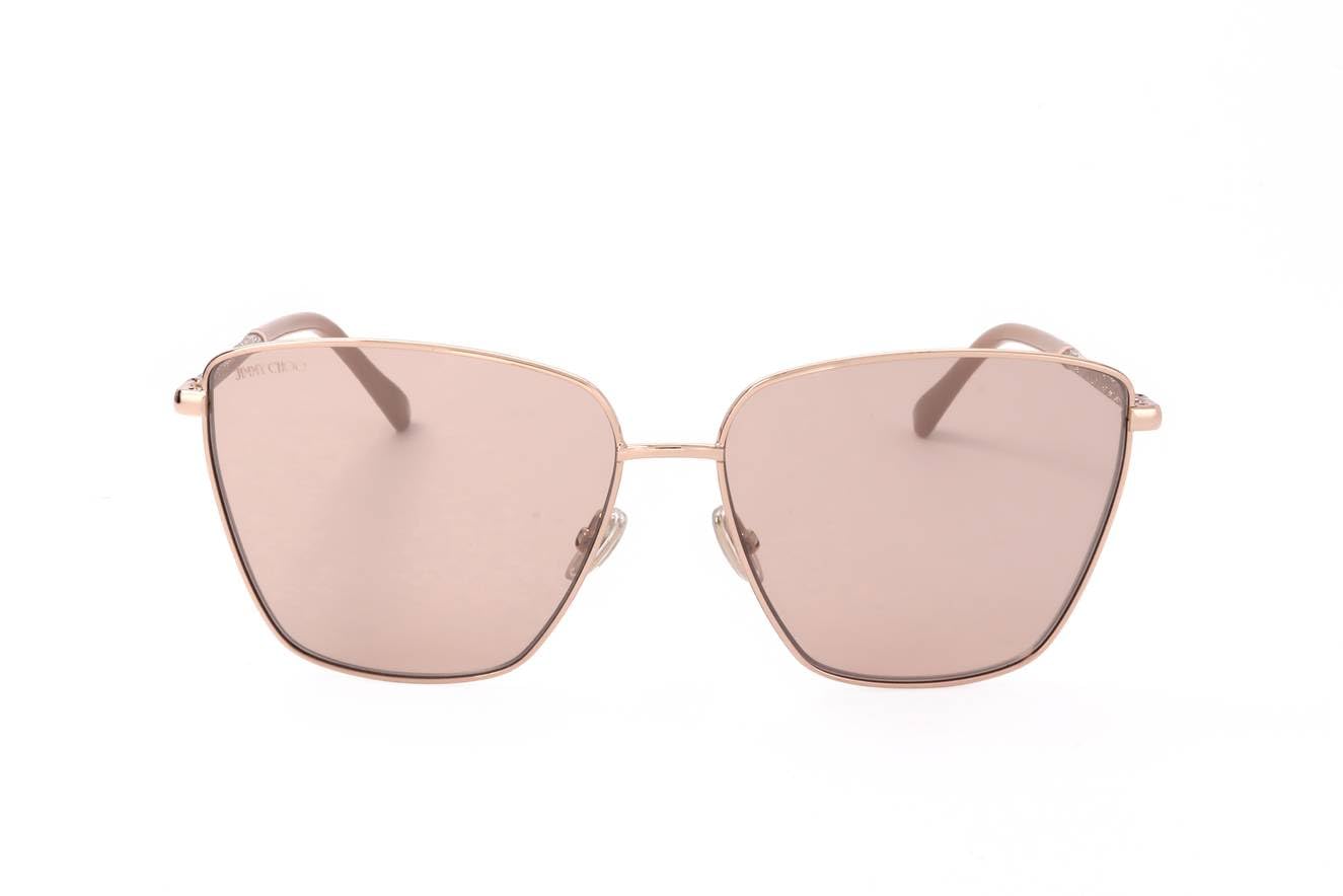 Jimmy Choo Sunglasses JC LAVI-S BKU2S 60mm Gold Nude / Pink Flash Silver Lens