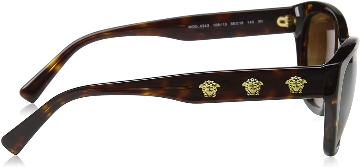 Versace Sunglasses VE4343 10813 56mm Havana / Brown Gradient Lens
