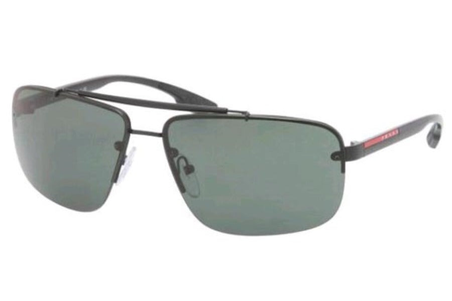 Prada Sport Sunglasses PS52OS 1BO3O1 64mm Black Demi / Grey Green Lens