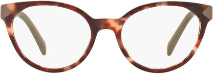 Prada Eyeglasses PR01TV UE01O1 53mm Spotted Brown Pink / Demo Lens