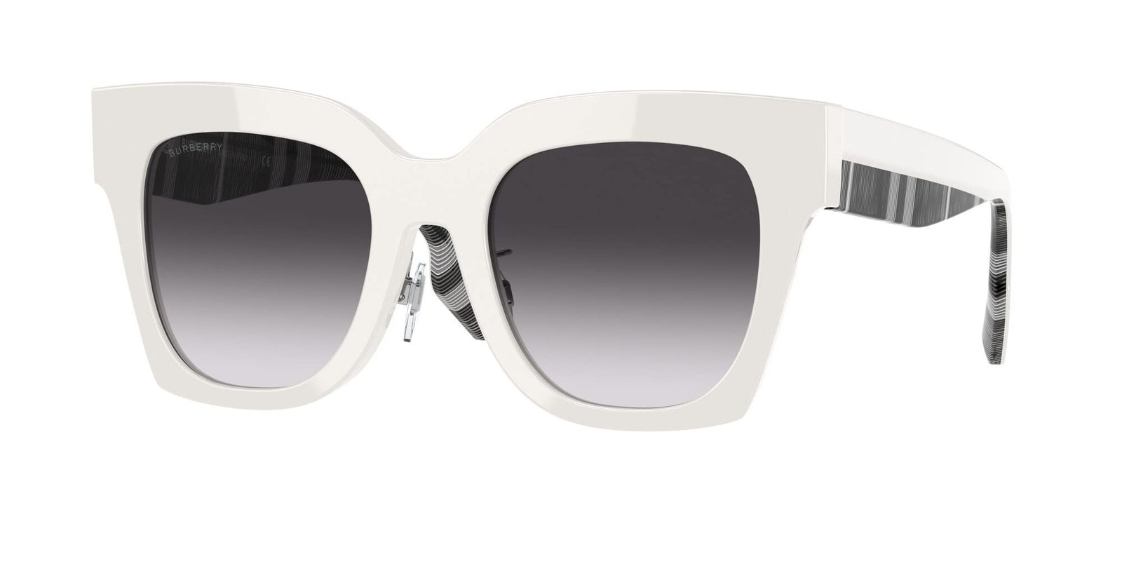 Burberry Kitty Sunglasses BE4364 39958G 49mm White / Dark Grey Gradient Lens