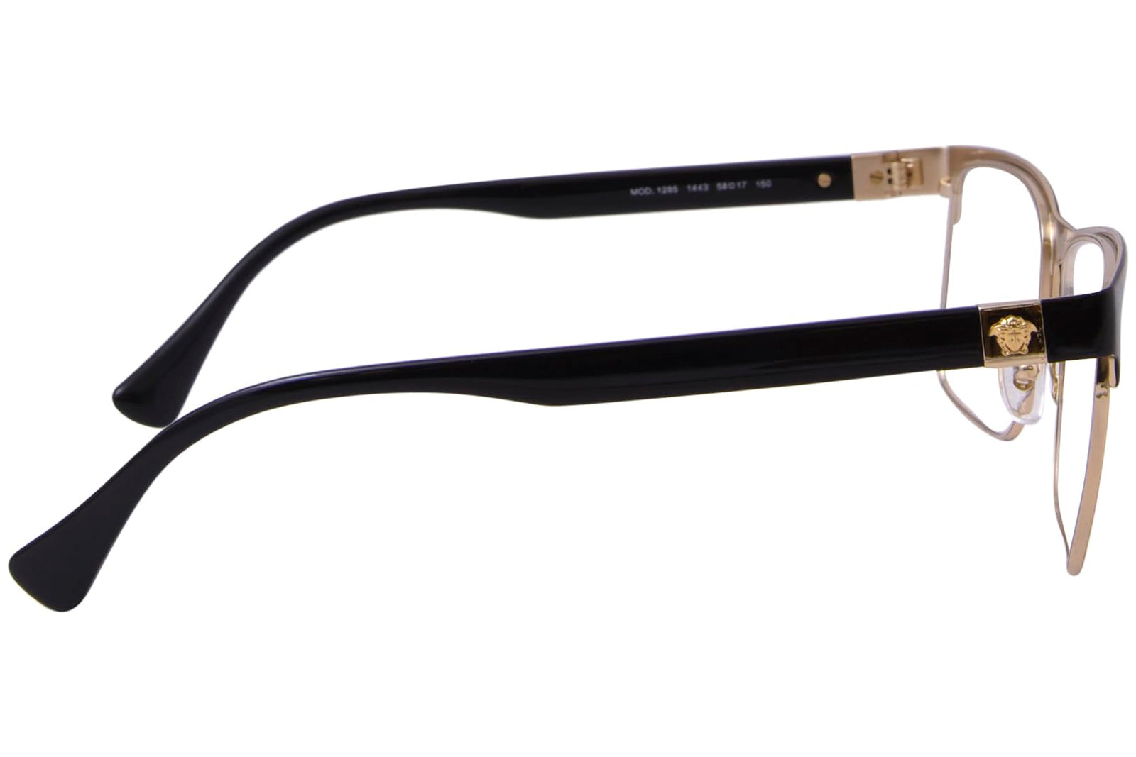 Versace VE1285 1443 Eyeglasses 58mm Black / Clear Demo Lens