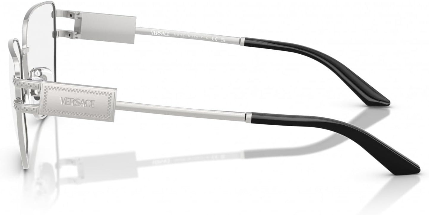 Versace VE1301 1000 Eyeglasses 55mm Silver / Demo Lens