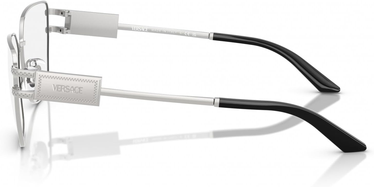 Versace VE1301 1000 Eyeglasses 55mm Silver / Demo Lens