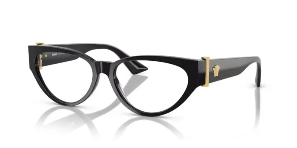 Versace Eyeglasses VE3366 GB1 53mm Black / Demo Lens