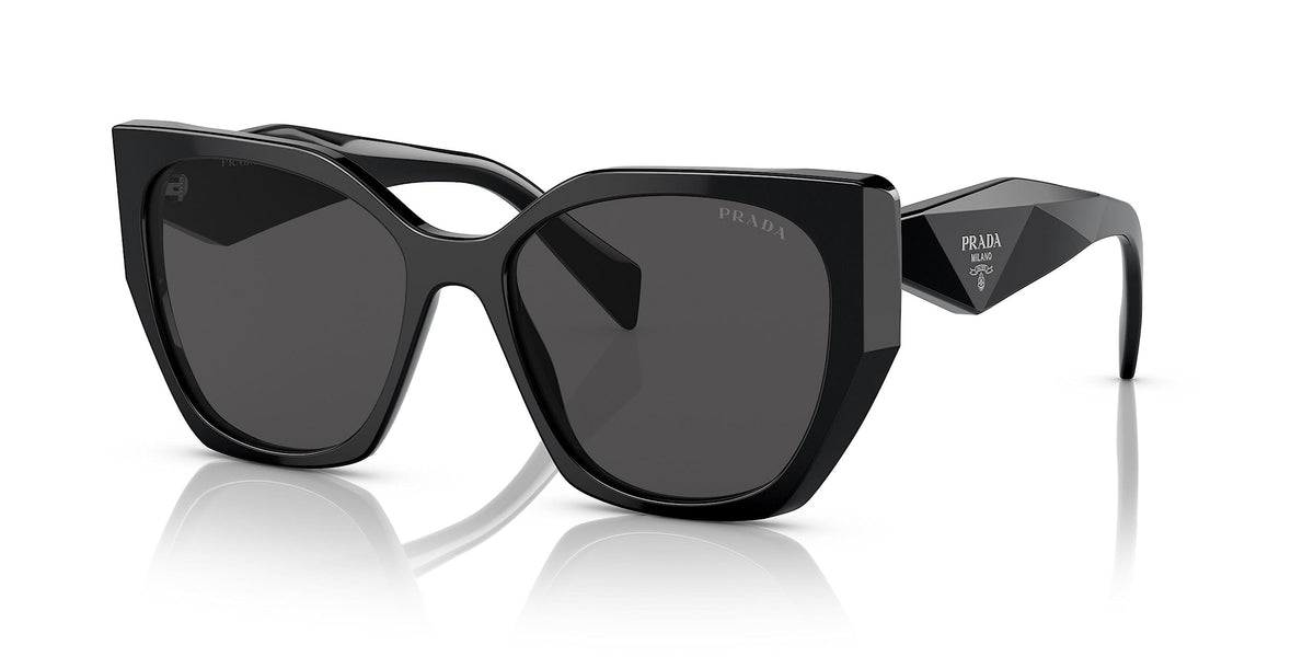 Prada Sunglasses PR19ZS 1AB5S0 55mm Black / Dark Grey Lens