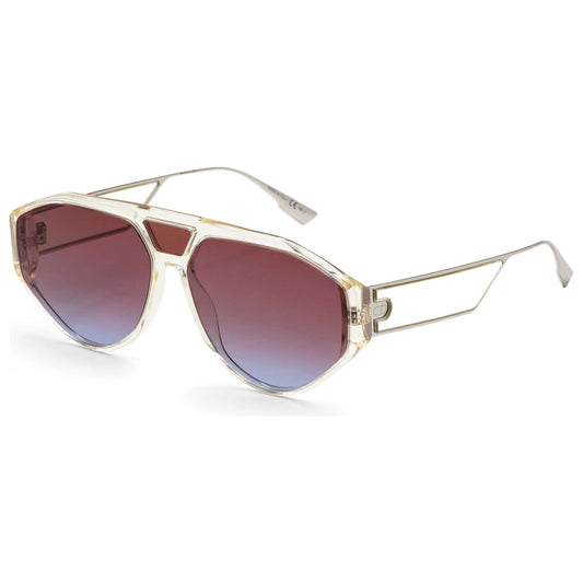 Dior Sunglasses DIORCLAN1 40G-YB 61mm Crystal Yellow / Blue Red Lens