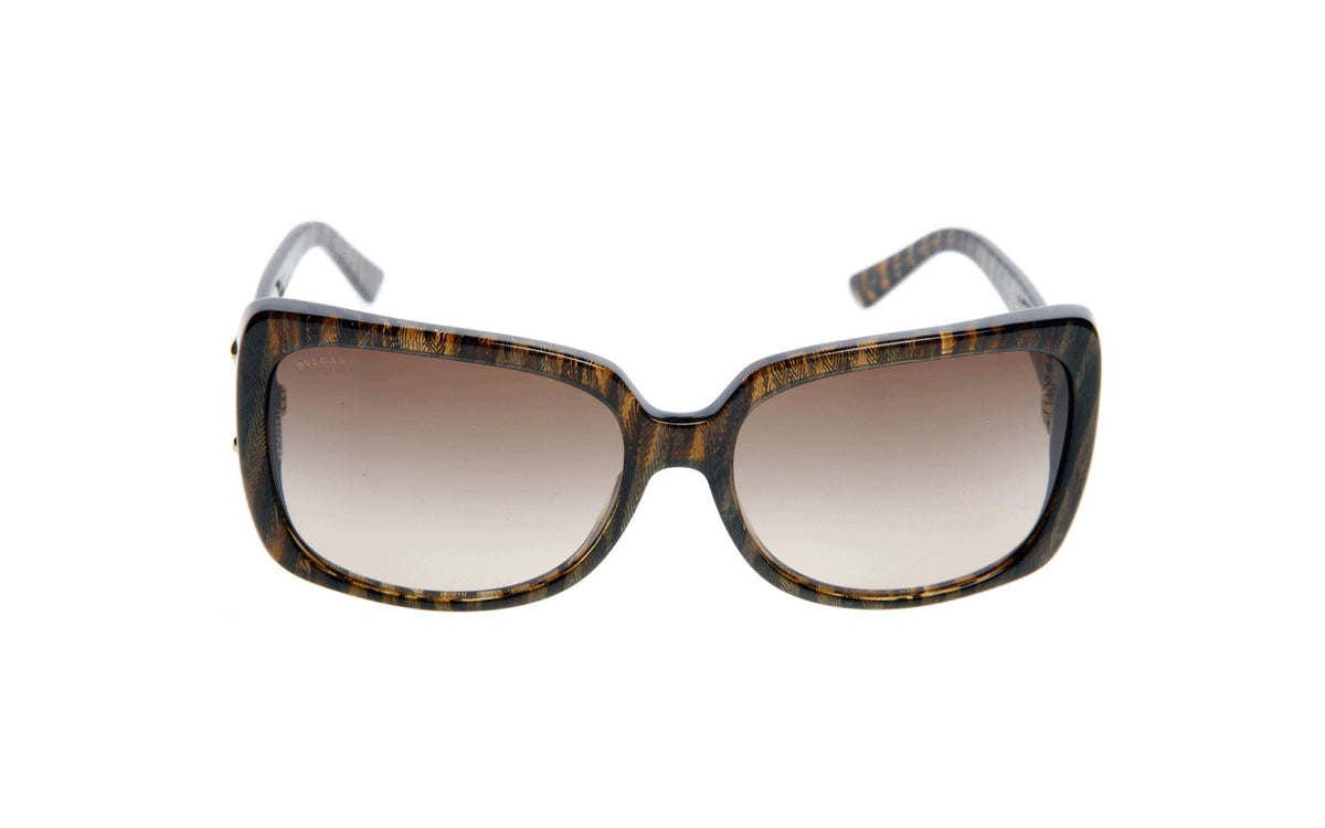 Bvlgari Vintage Sunglasses BV8076 5156/13 60mm Brown Horn / Brown Gradient Lens