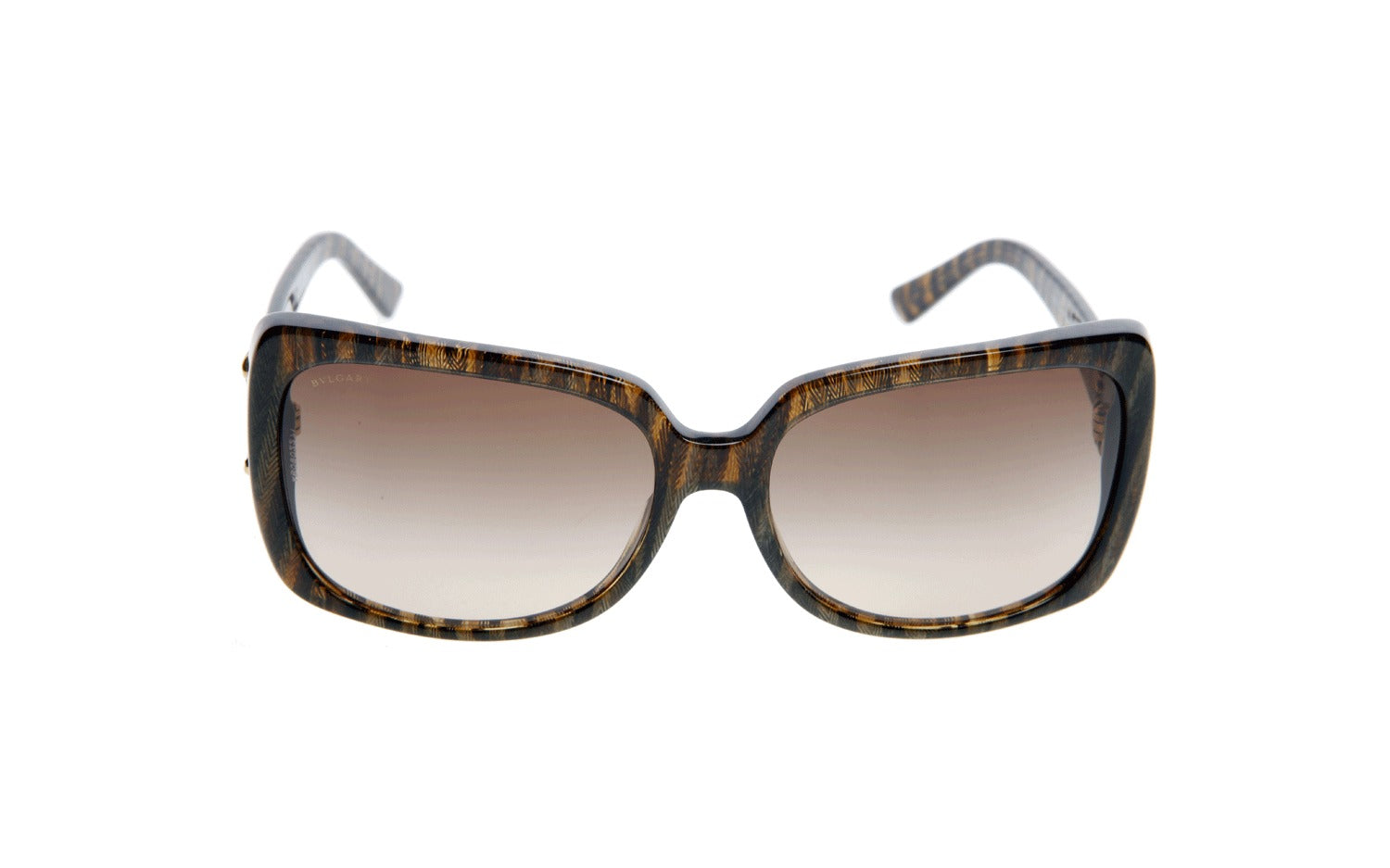 Bvlgari Vintage Sunglasses BV8076 5156/13 60mm Brown Horn / Brown Gradient Lens