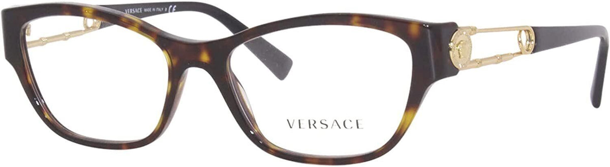 Versace Eyeglasses VE3288 108 52mm Havana / Demo Lens