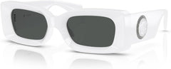 Versace VE4474U 314/87 Rectangle Sunglasses 52mm White / Dark Grey Lens
