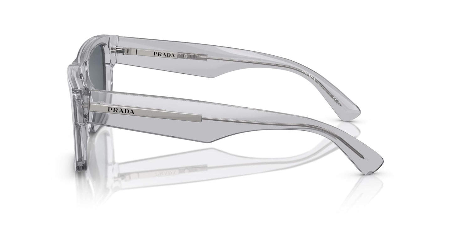 Prada Sunglasses PR25ZS U430A9 56mm Crystal Grey / Blue Lens