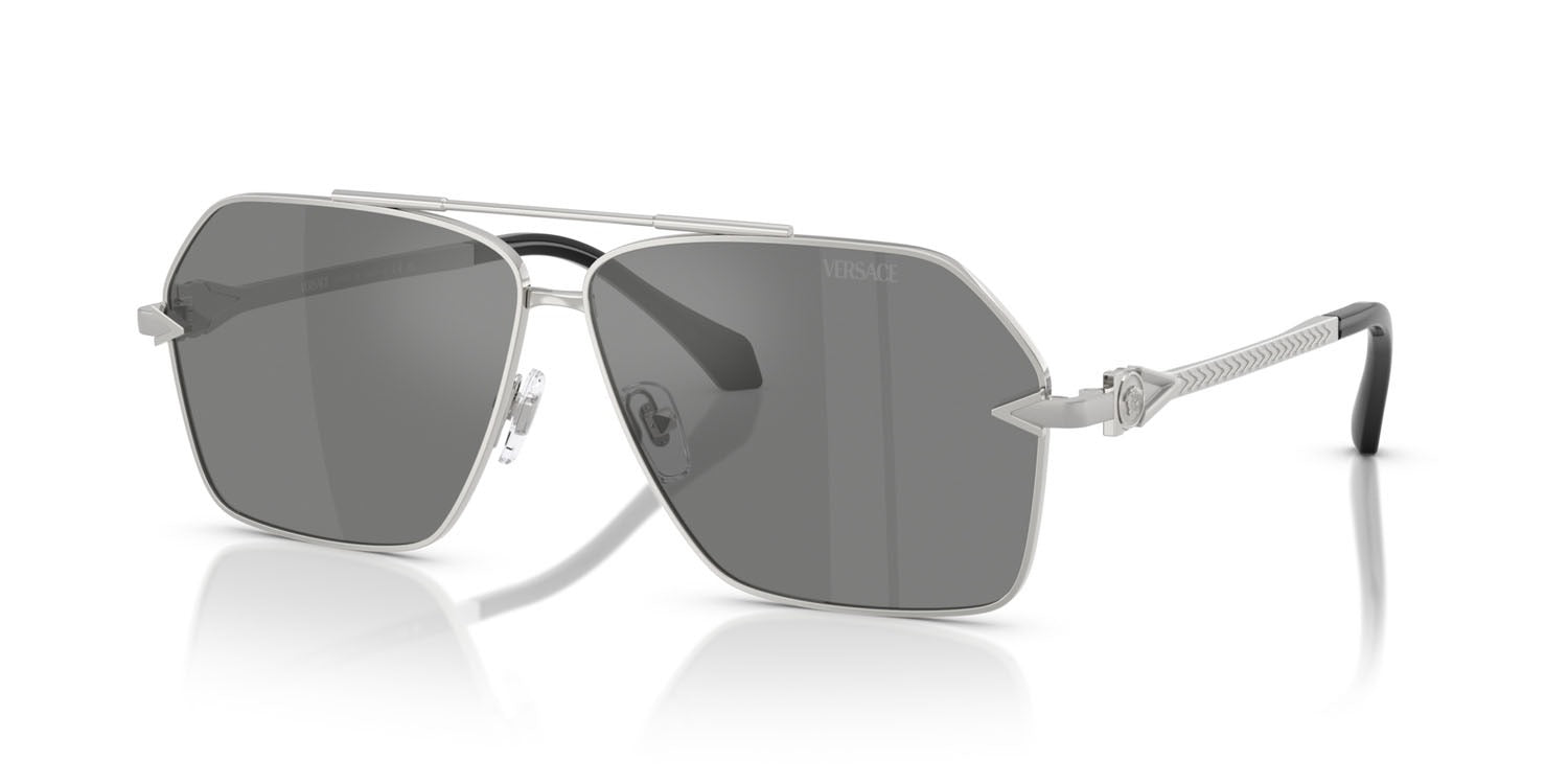 Versace Sunglasses VE2284 1000/6G 63mm Silver / Grey Mirror Silver Lens