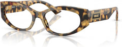 Versace VE3369 5498 Oval Eyeglasses 51mm Brown Yellow Havana / Demo Lens