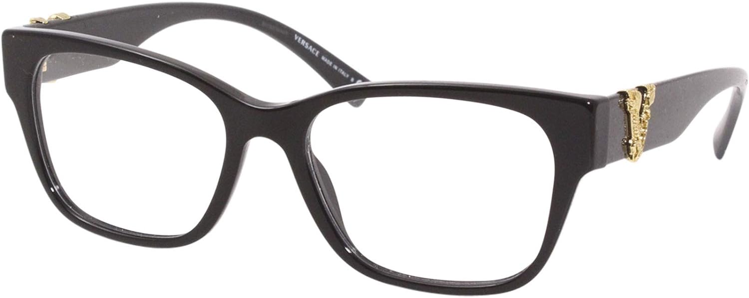 Versace Eyeglasses VE3283 GB1 52mm Black / Demo Lens