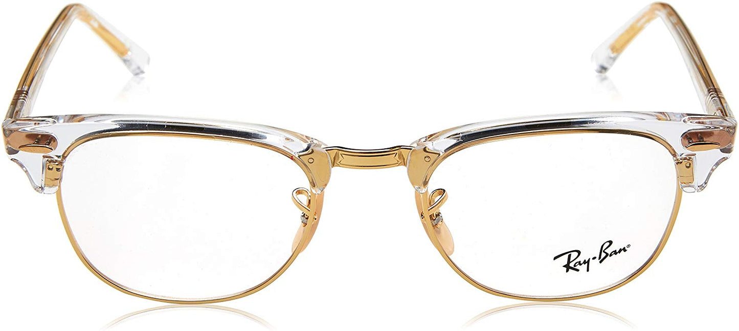 Ray-Ban RX5154 5762 Eyeglasses 53mm Transparent-Gold / Clear Demo Lens