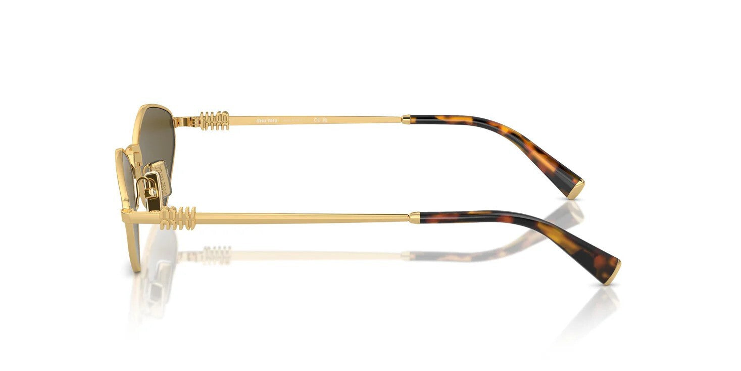 Miu Miu Sunglasses MU56ZS 5AK09Z 56mm Gold / Dark Brown Lens