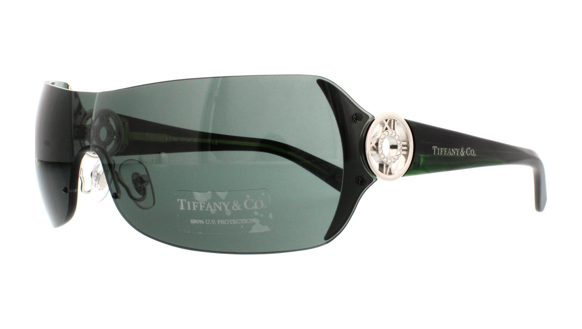 Tiffany &amp; Co Sunglasses TF3003B 600171 1mm Silver / Grey Green Lens (Vintage)