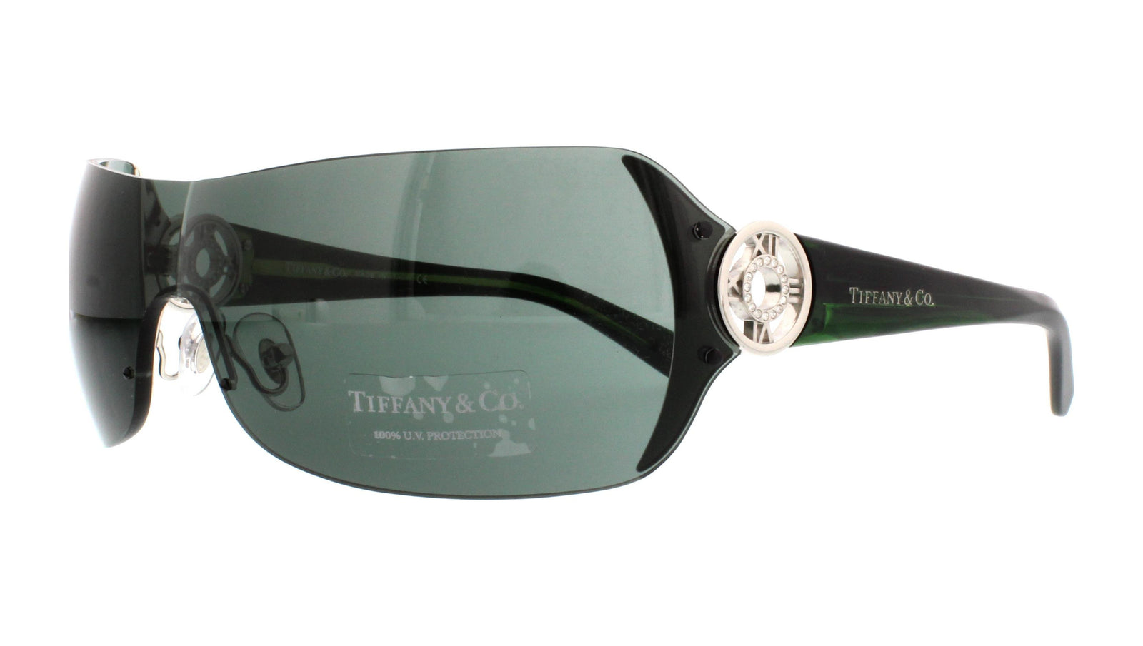 Tiffany & Co Sunglasses TF3003B 600171 1mm Silver / Grey Green Lens (Vintage)
