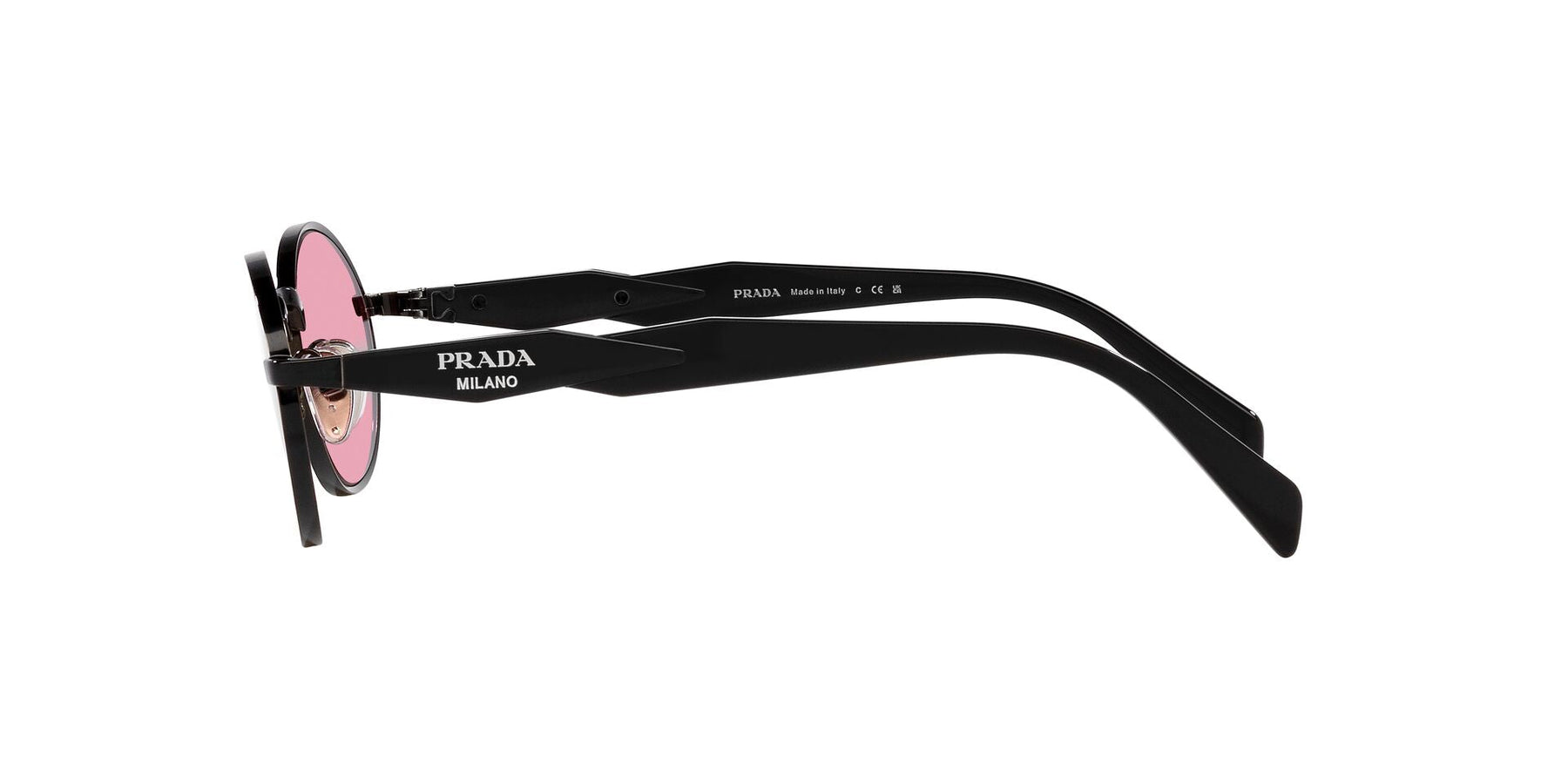 Prada Sunglasses PR65ZS 1AB03Z 55mm Black / Pink Lens