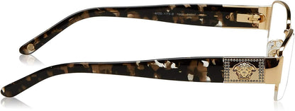 Versace VE 1175B 1002 Rectangle Eyeglasses 53mm Gold / Demo Lens