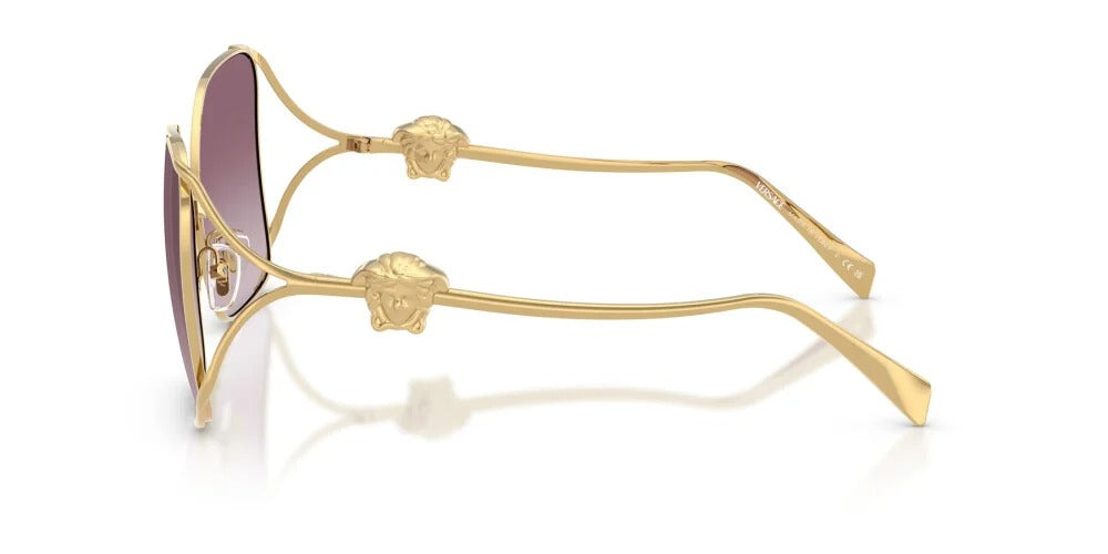 Versace Sunglasses VE2288 10026X 62mm Gold / Gradient Violet Mirror Silver Lens